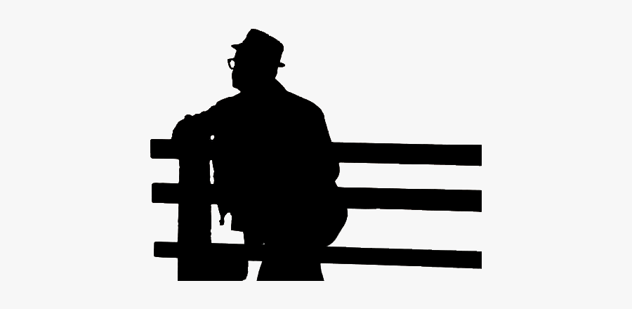 One Sentence Is Ten Thousand Sentences Fushu Silhouette - Old Man Sitting Shadow, Transparent Clipart