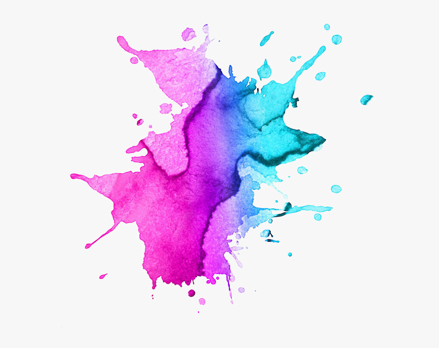 Purple Dream Effect Element Watercolor Painting Drawing - Splatter Transparent Watercolor Png, Transparent Clipart