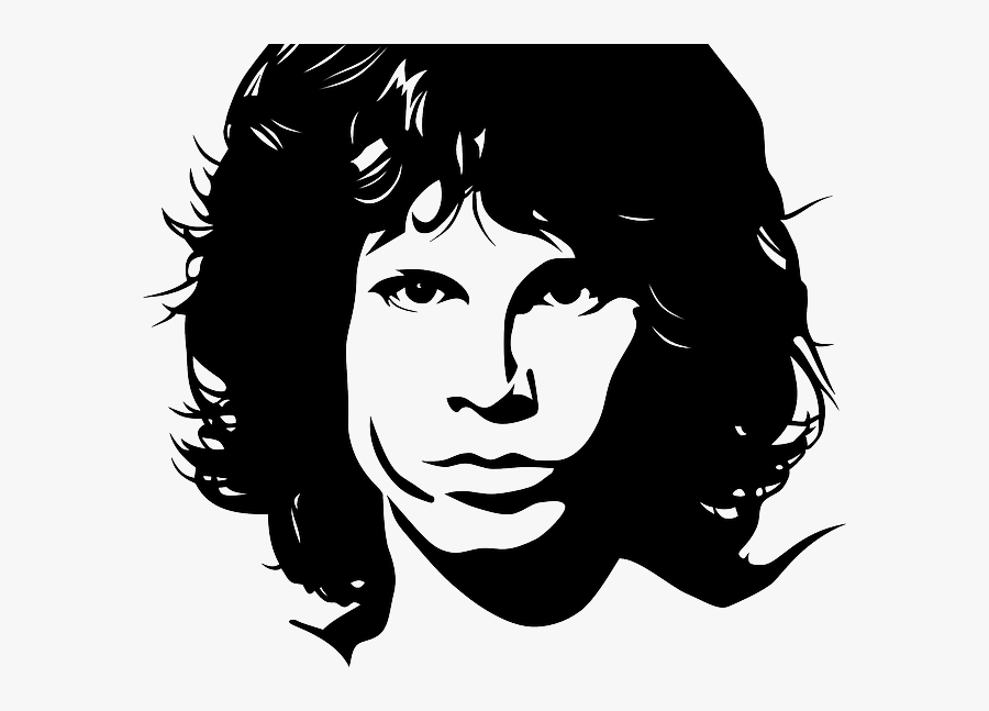 Jim Morrison, Portrait, Man, Face, Famous, Head - Jim Morrison Vector Png, Transparent Clipart