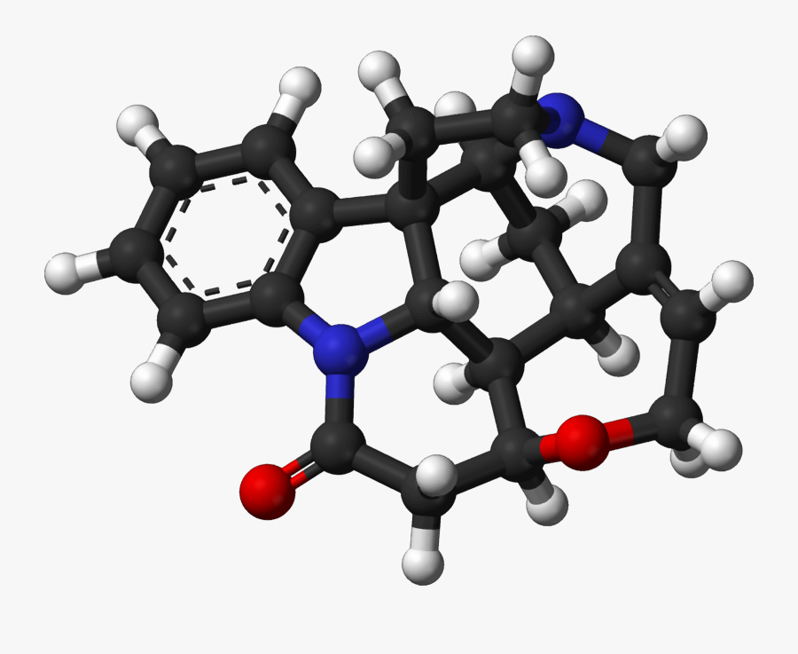 Famous Molecules - Strychnine 3d Structure, Transparent Clipart