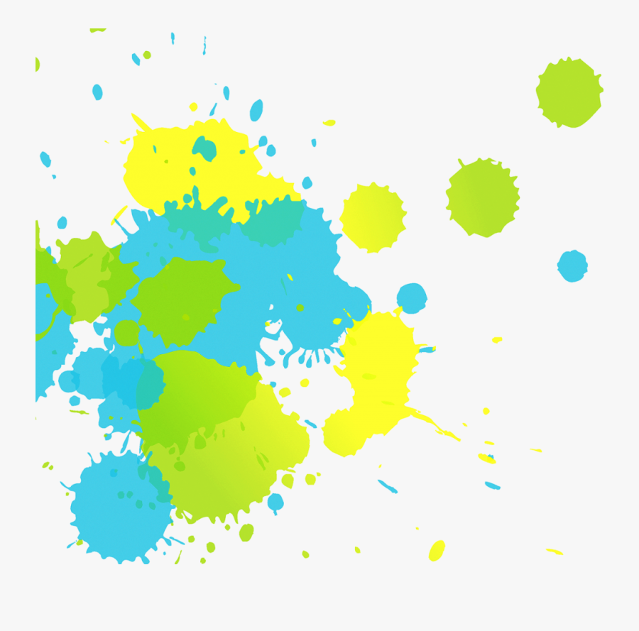 Watercolor Splash Png Img Vector, Clipart, Psd - Blue And Yellow Paint Splatter Transparent, Transparent Clipart