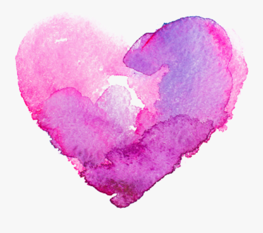 Freetoedit Sticker By Hanjo - Transparent Background Watercolor Heart, Transparent Clipart