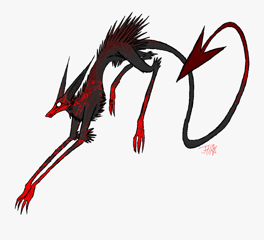 Svg Black And White Library Run Devil By Shark Bites - Wolf With Demon Wings, Transparent Clipart