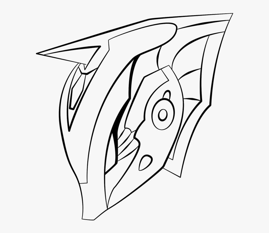 Helmet Lineart Black And White - Sketch, Transparent Clipart