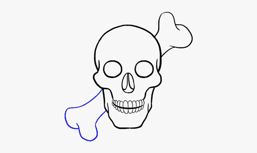 Easy Small Skull Drawing, Transparent Clipart