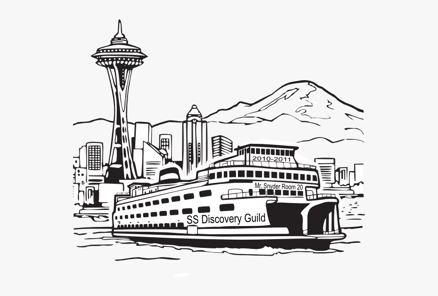 Ferry Black And White Clipart, Transparent Clipart