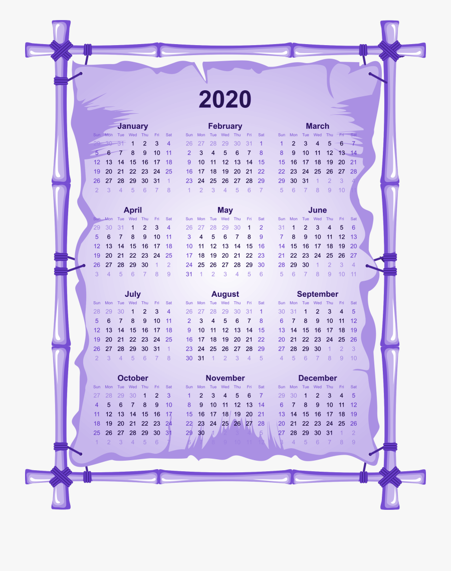 2020 Calendar Png Image Hd - Good Morning With Bible Verses, Transparent Clipart