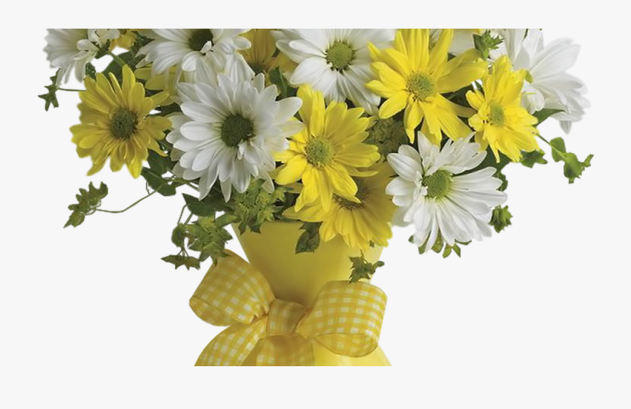 Vase With Yellow And White Daisies Png Clipart Picture - Download Teachers Day Images Tamil, Transparent Clipart