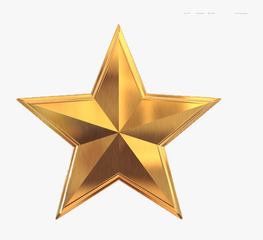 Movie Stars Png - Gold Metal Star, Transparent Clipart