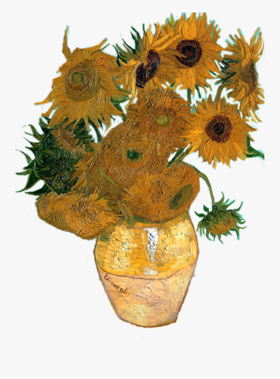 #vangogh #gogh #vincent #vincentvangogh #sunflowers - Vincent Van Gogh Sunflowers, Transparent Clipart