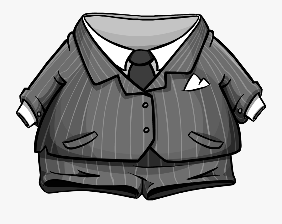 Transparent Pinstripe Png - Club Penguin Suit, Transparent Clipart