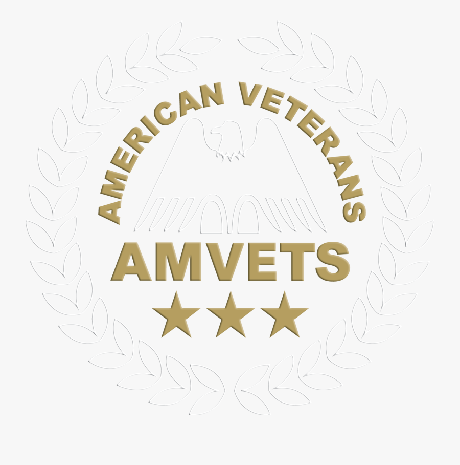 Logo Amvets White Gold Beveled - Circle, Transparent Clipart