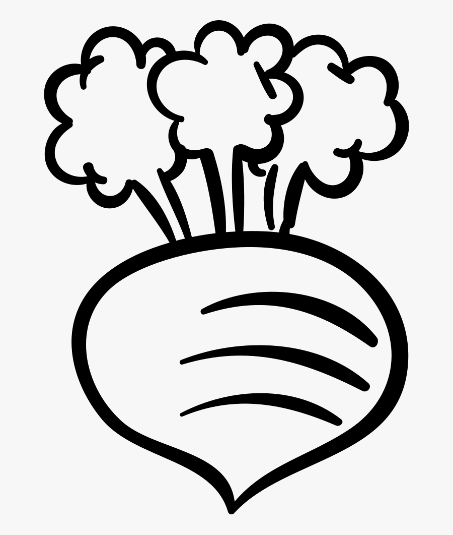 Clip Art Radish Clipart Black And White - Black And White Radish Clipart, Transparent Clipart