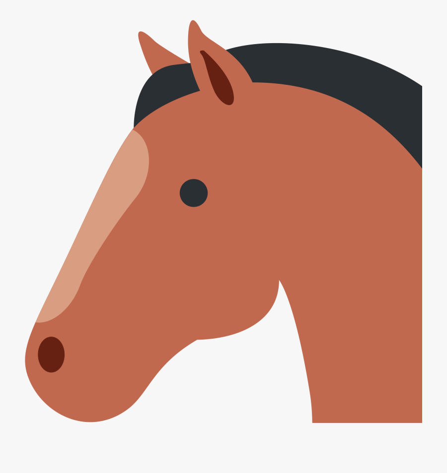 Twitter Horse Emoji, Transparent Clipart