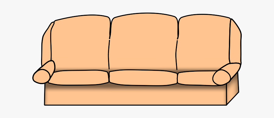Sofa Couch Clipart Black And White Free Images - Studio Couch, Transparent Clipart