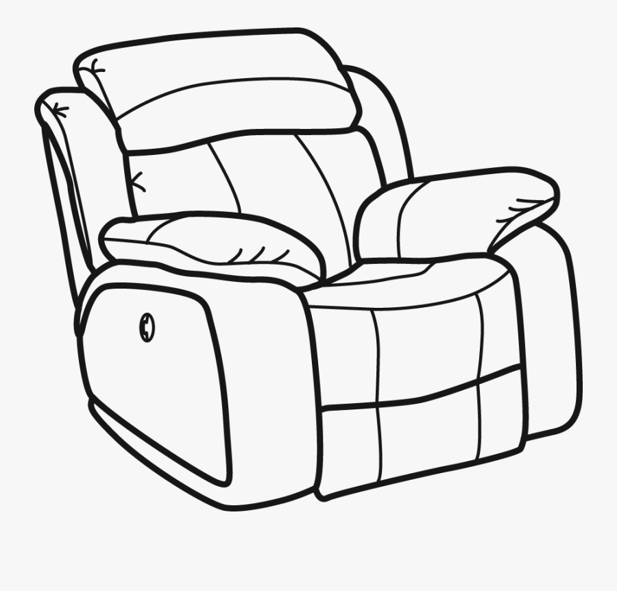 Clip Art Sofa Black And - Arm Chair Clipart Black And White, Transparent Clipart
