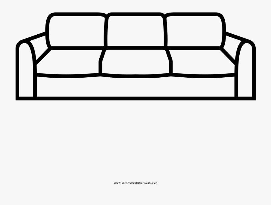 Couch Clipart Easy - Sofa For The Coloring Pages, Transparent Clipart