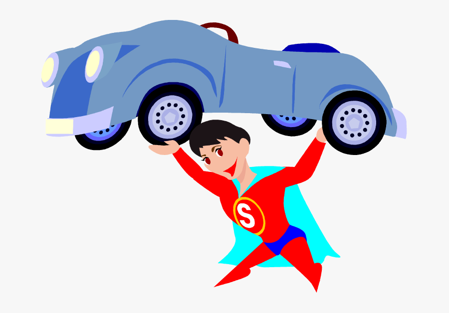 Clip Art Person Lifting A Car, Transparent Clipart