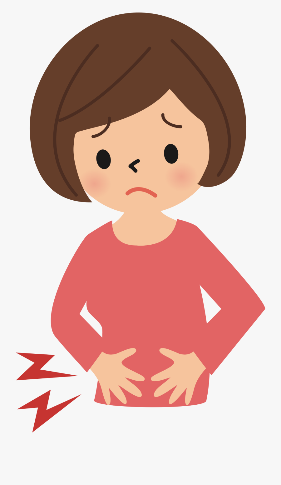 Abdominal Pain Abdomen Stomach Back Pain Symptom - Cartoon Picture Of Abdominal Pain, Transparent Clipart