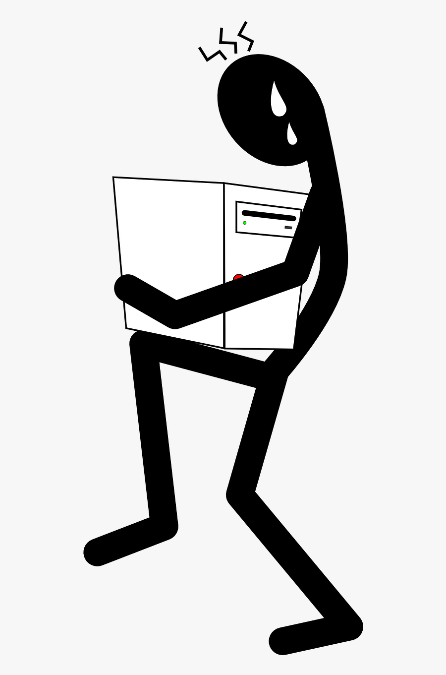 Carrying Lifting Heavy - Lifting Heavy Computers, Transparent Clipart