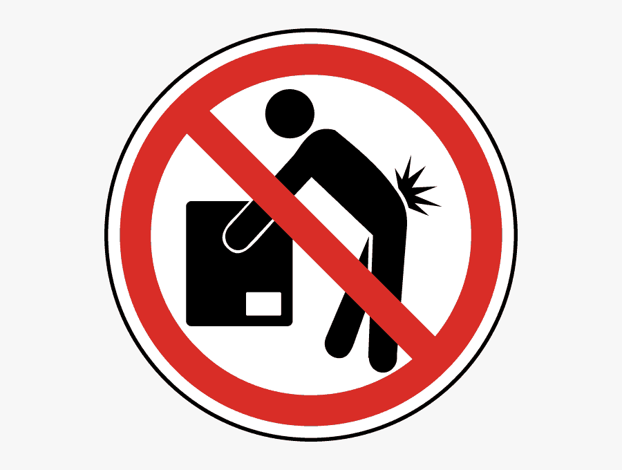 Heavy Do Not Lift Packaging Symbol - No Heavy Lifting Sign, Transparent Clipart