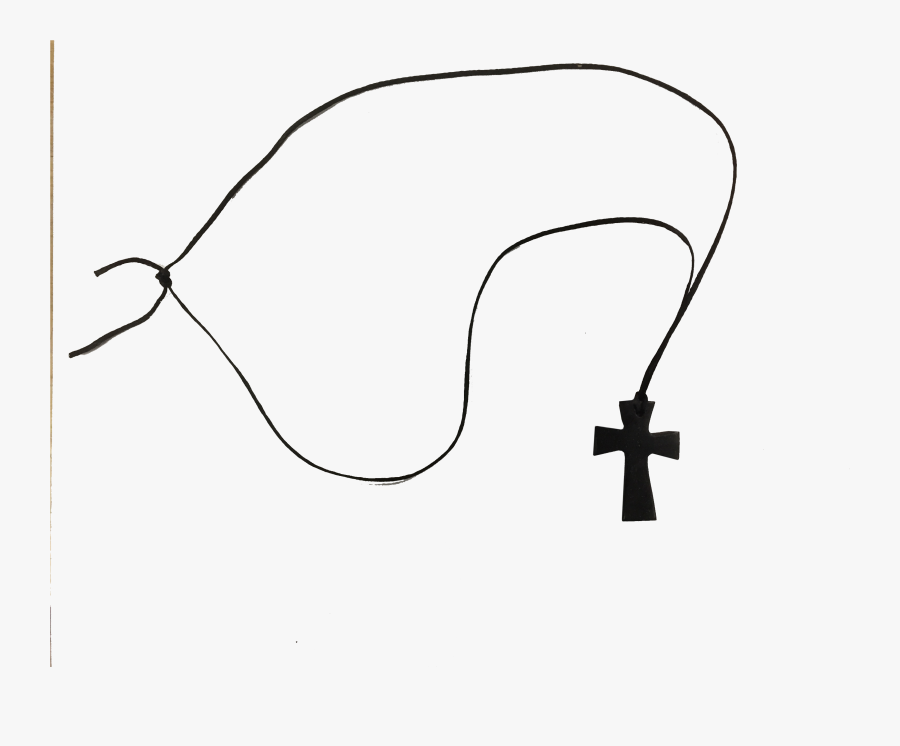 Plain Cross Design - Cross Necklace Line Art, Transparent Clipart