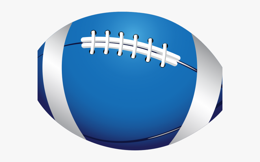 Rugby Ball Clipart Plain - Blue American Football Ball Png, Transparent Clipart