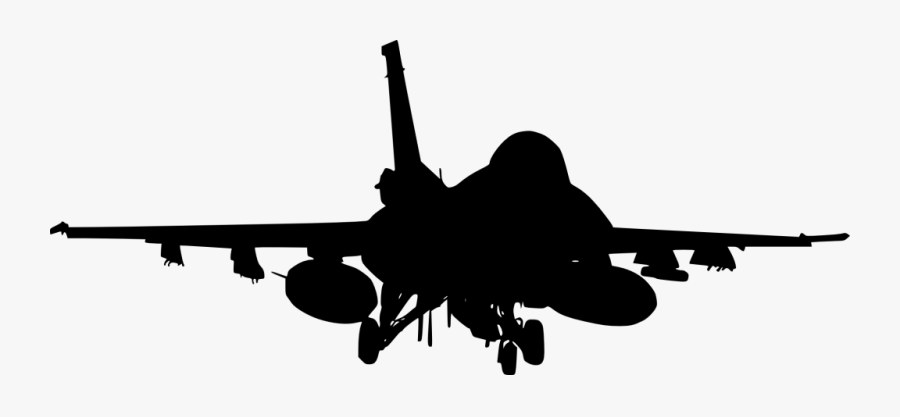 Fighter Aircraft Airplane Clip Art - Silhouette Airplane Free Svg, Transparent Clipart