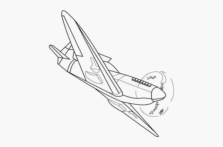 Ww2 Fighter Plane - War Plane Drawing, Transparent Clipart