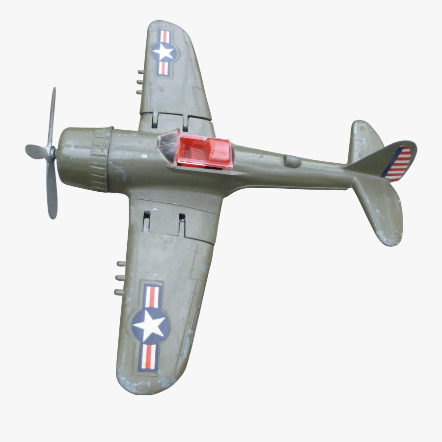 Vintage Airplane Png -hubley Wwii Toy Fighter Airplane - Curtiss P-40 Warhawk, Transparent Clipart