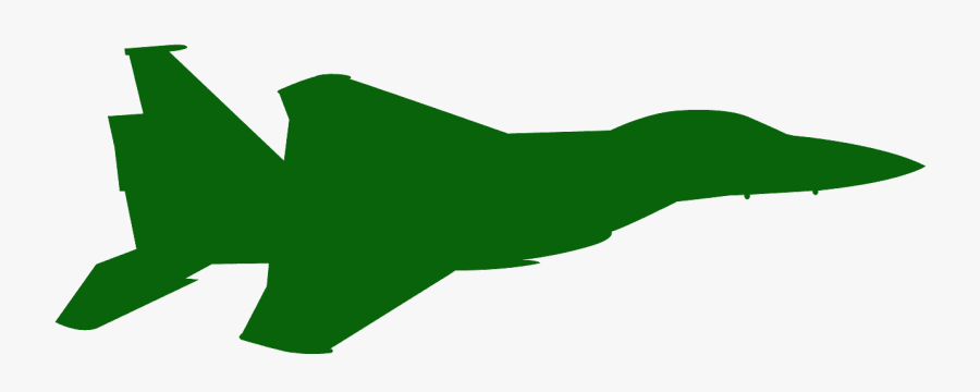 Green Jet Silhouette, Transparent Clipart