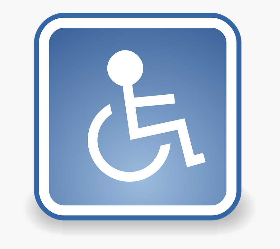 Disabled, Handicapped, Barrier-free, Icon, Wheel Chair - Assistive Technology, Transparent Clipart