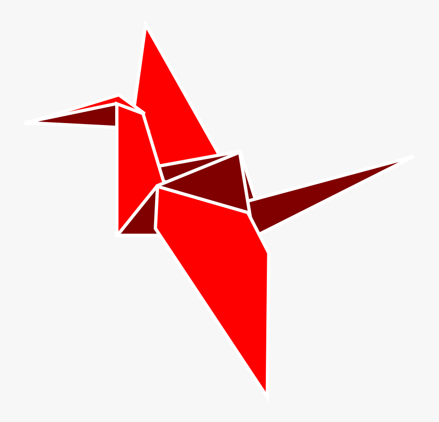 Art,angle,symmetry - Origami Red Flapping Bird, Transparent Clipart