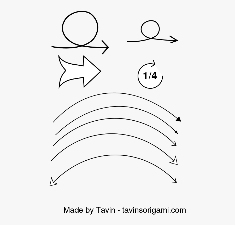 Origami Arrow - Drawing, Transparent Clipart