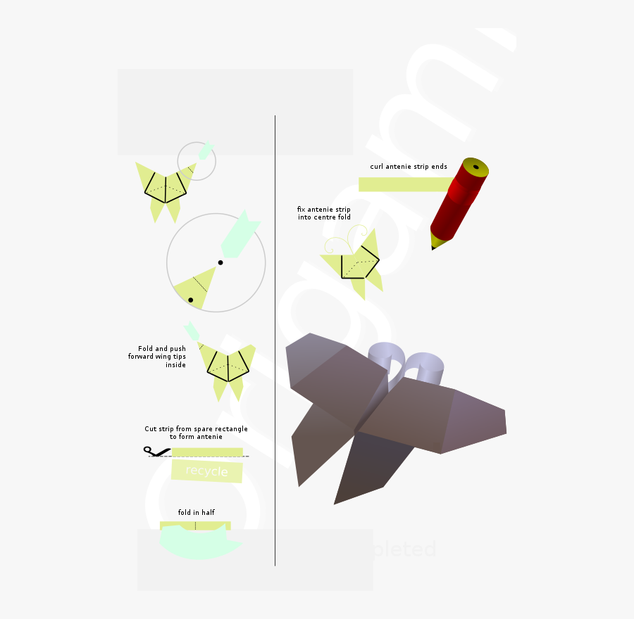 Transparent Curl Clipart - Origami Paper, Transparent Clipart