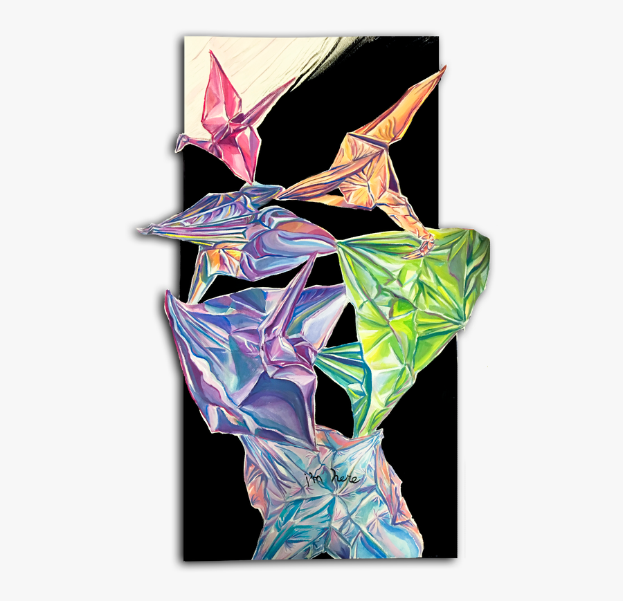 Transparent Origami Crane Png - Illustration, Transparent Clipart