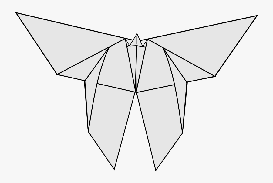 Butterfly No Shadow - Origami Butterfly Vector, Transparent Clipart