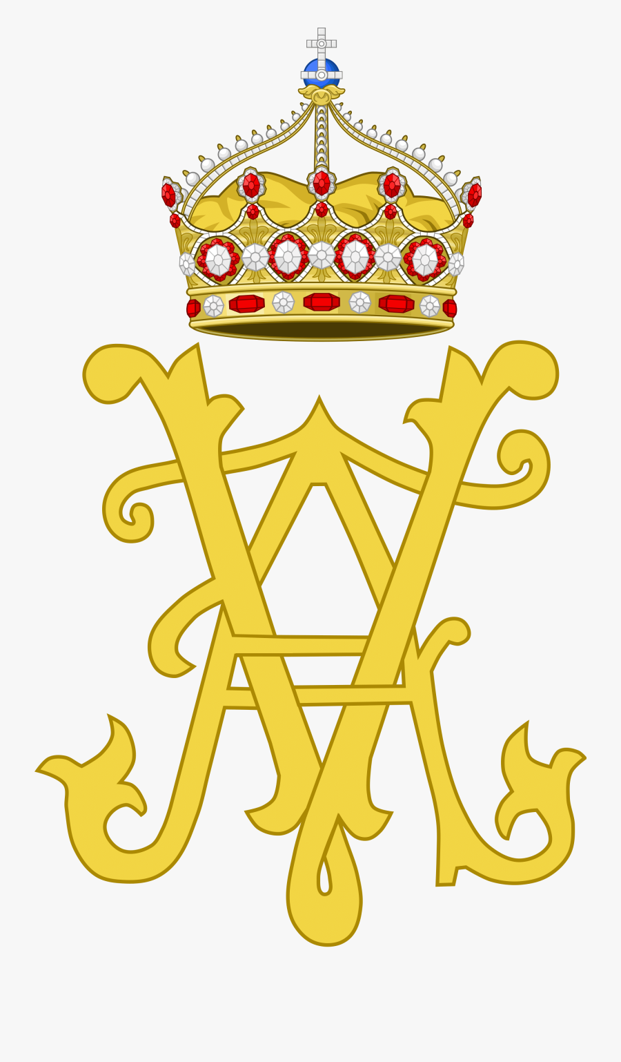 Imperial Monogram Of Empress Augusta Victoria Of Germany - Friedrich Wilhelm Victoria Monogram, Transparent Clipart