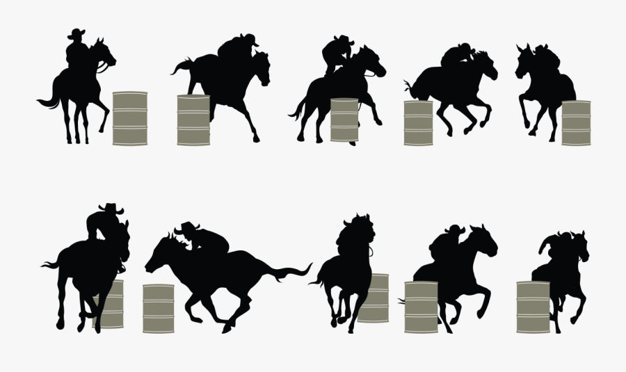 Transparent Bull Riding Clipart - Prova De Tambor Vetor, Transparent Clipart