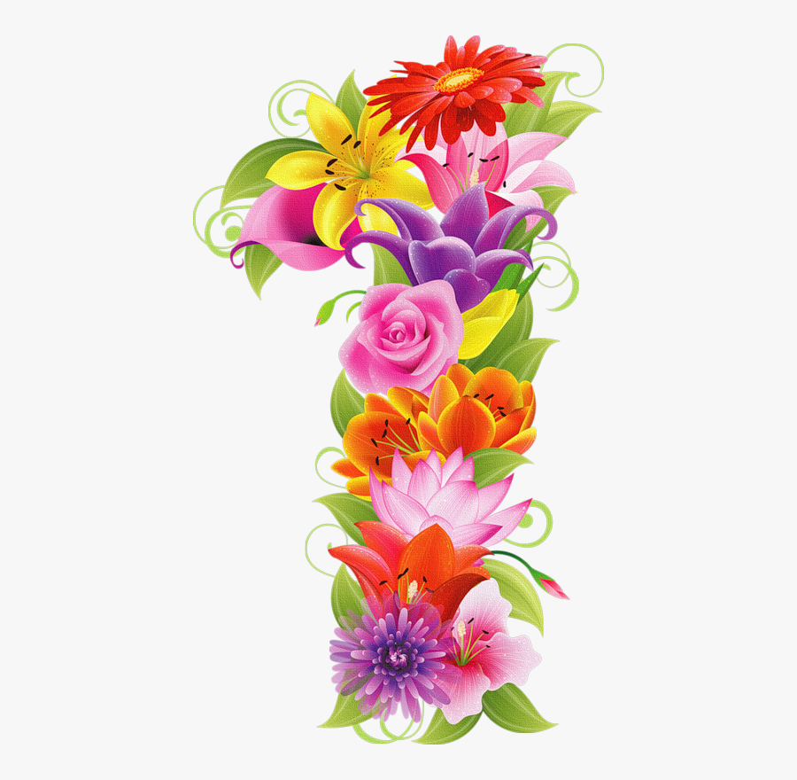 Flower Number Png, Transparent Clipart