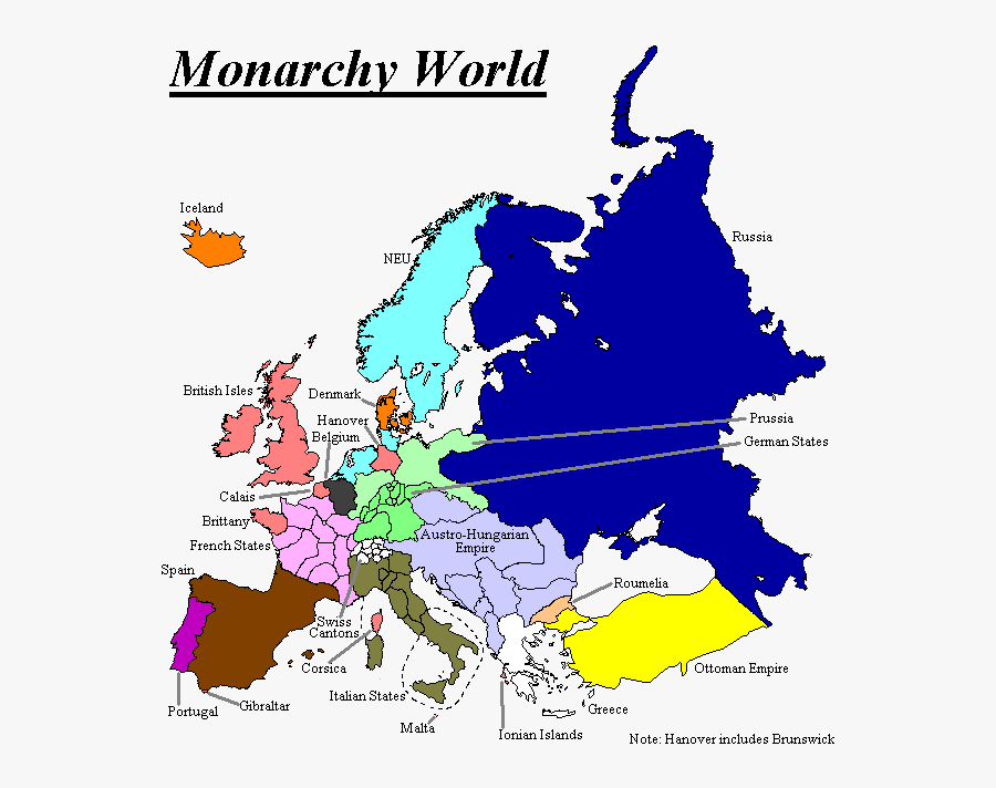 Map Of Monarchy World"s Europe - Countries That Joined The Eu In 1973, Transparent Clipart