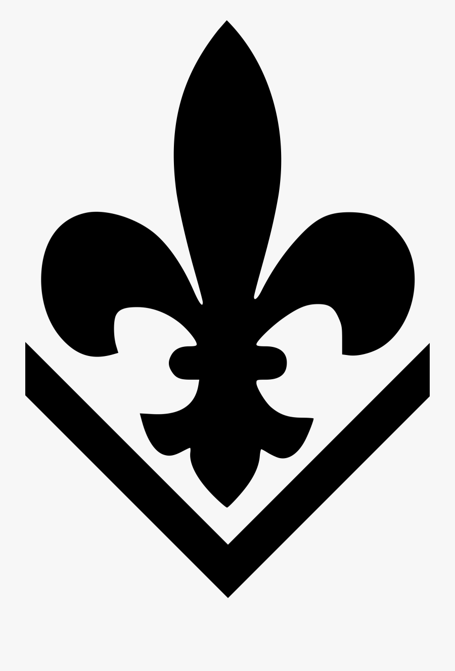 File - Lelievlet Zeilteken - Svg - Fleur De Lis Black - Fleur De Lis Clip Art, Transparent Clipart