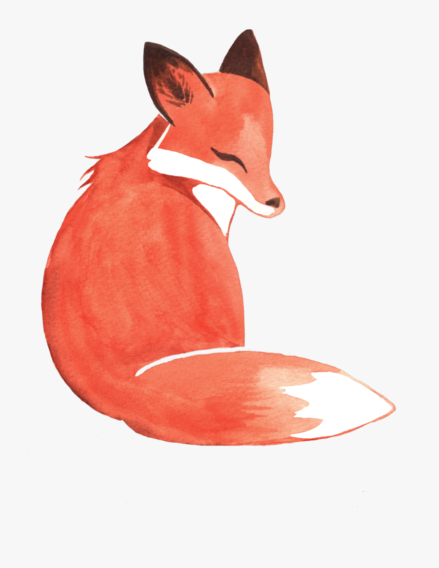 Weileash Available On Redbubble - Fox Watercolor Png, Transparent Clipart