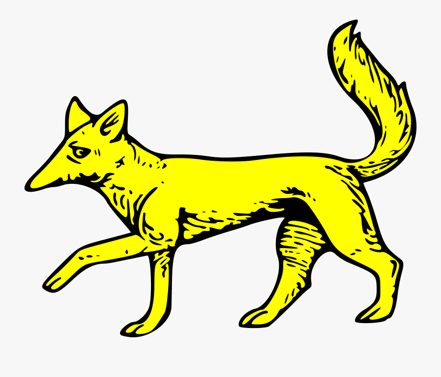 Fox Passant Clip Arts - Dog Coat Of Arms Symbol, Transparent Clipart