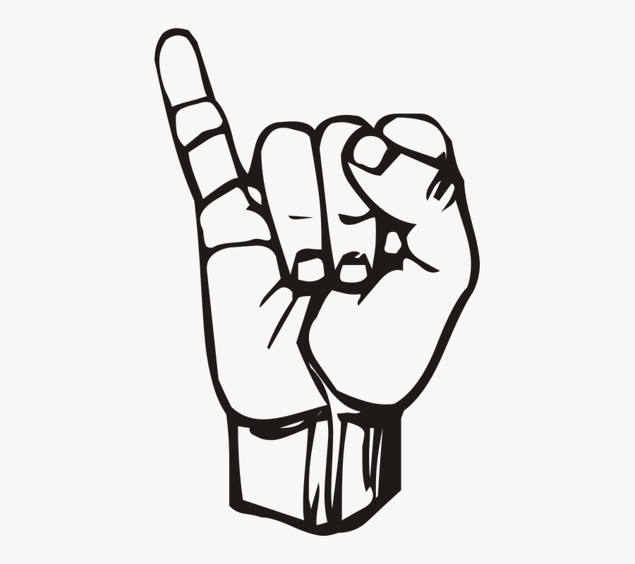 Middle Drawing Shop Of - Sign Language I Png, Transparent Clipart