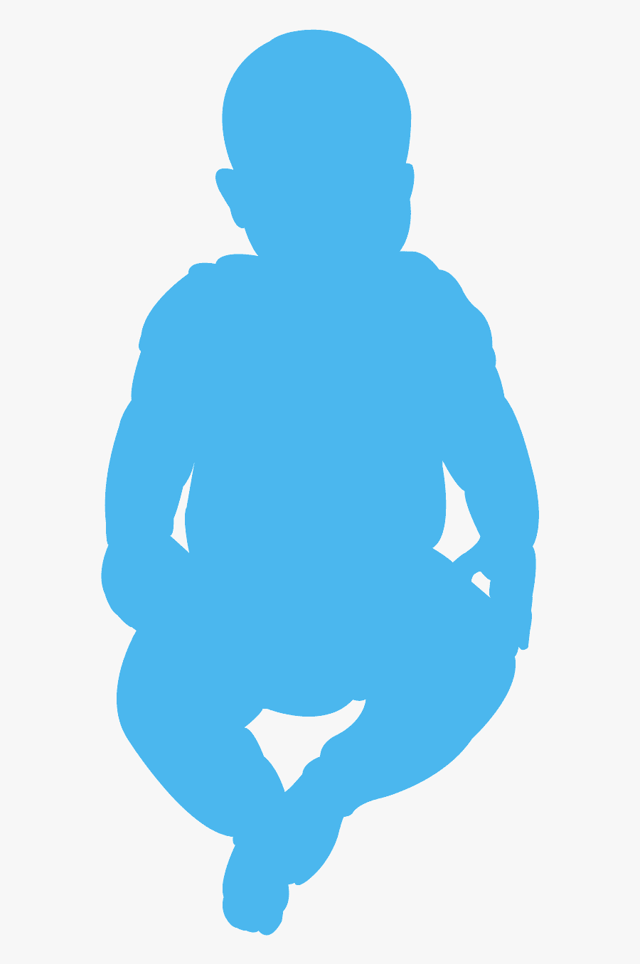 Baby Blue Silhouette, Transparent Clipart