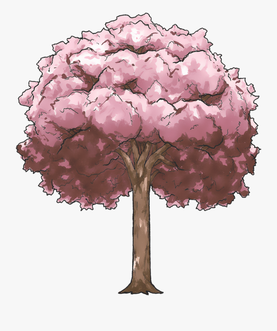 Transparent Sakura Clipart - Anime Cherry Blossom Tree, Transparent Clipart