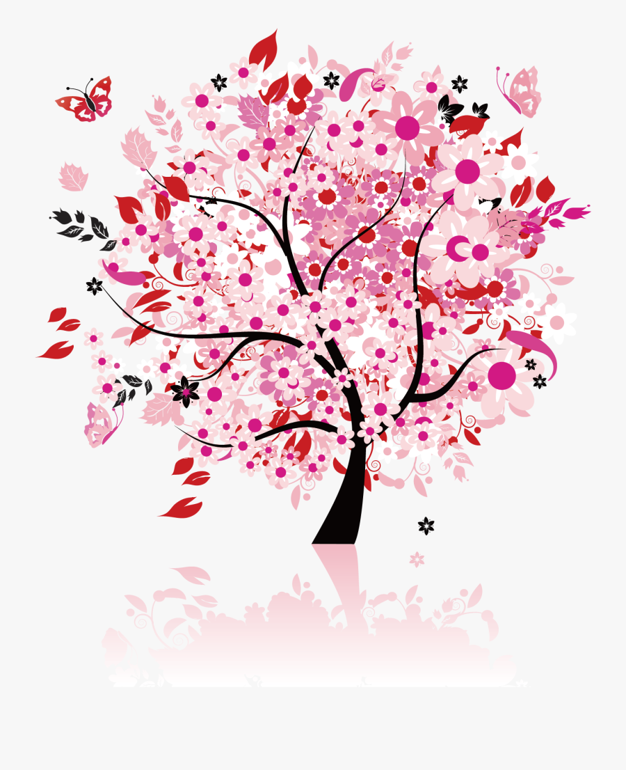 Cherry Blossom Poster - Japanese Cherry Blossom Tree Png, Transparent Clipart