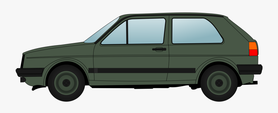 Volkswagen Golf Mk2 Side View Png Clipart - Vw Golf 2 Side, Transparent Clipart