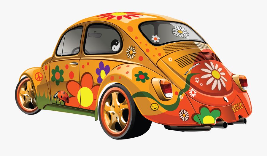 Hippie Beetle Png, Transparent Clipart